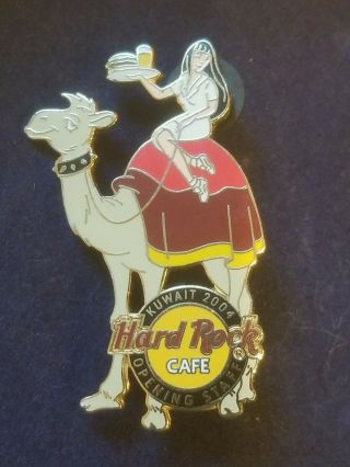 Hard Rock Cafe Kuwait 2004 Grand Opening Staff Pin - Girl On Camel (white Dress)