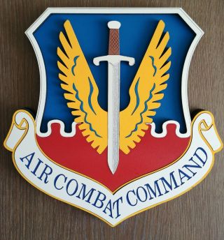8 " United States Air Force Air Combat Command 3d Crest Plaque Langley Afb