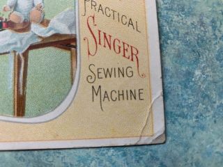 A Singer For The Girls Sewing Machine Trade Card Model 20 3