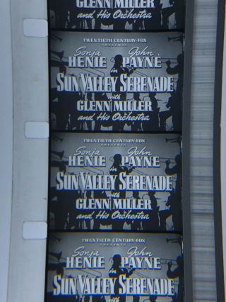 16mm Sound Feature Sun Valley Serenade Glen Miller&orch Exc.  Orig 1941