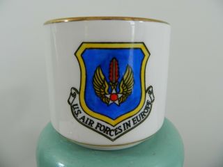 Vintage Us Air Forces In Europe Ceramic Coffee Mug Bauscher Weiden Insignia Gold