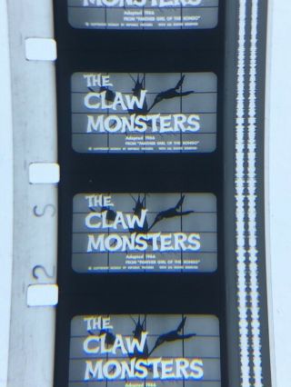 16mm Sound Feature The Claw Monsters 1955 Giant Crab Great Halloween Exc.  Orig.