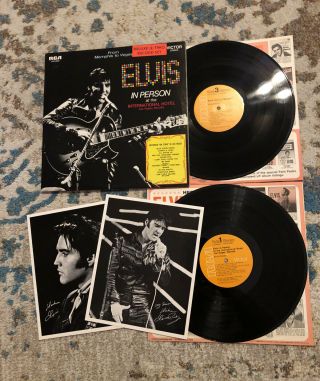Elvis Presley In Person At The International Hotel 2 Lp Rca Lsp - 6020,  Photos