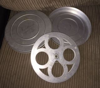 Vintage 16mm Film Spool 800ft Empty Reel Metal Cyldon & Can