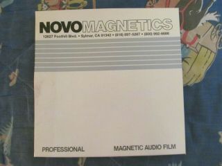 Novo Magnetics 16mm Magnetic Audio Film 1200 Ft Fullcoat Sound Movie