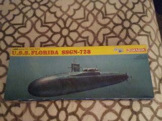 1/350 Dragon Uss Florida Ssgn 728 Ohio Class Submarine Model