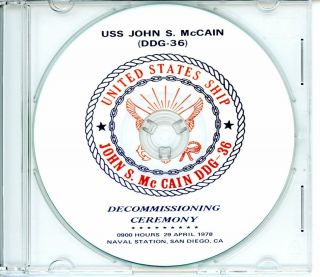 Uss John S Mccain Ddg 36 Decommissioning Program 1978