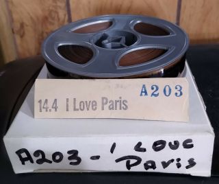 16mm Magnetic Sound: Scopitone - Michel Legrand - " I Love Paris " - Box & Tag