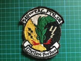 Air Force Squadron Patch Usaf 512 Tactical Fighter Squadron Korean Made