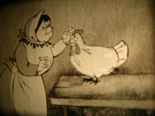 Vintage 16mm Soviete Cartoon " Riaba The Hen " Film B/w Movie Animation