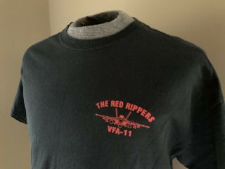 U.  S.  Navy The Red Rippers Vfa - 11 F - 18 Fighter Squadron Shirt,  Adult Large,