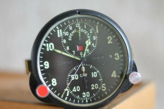 Legendary Soviet Aviation Clock Achs - 1 From Mig Su Tu Yak Aircraft Cockpit