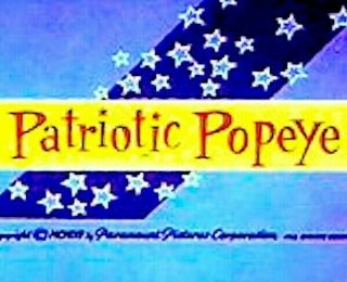 16mm Animated Cartoon Patriotic Popeye Gorgeous I.  B.  Tech Paramount