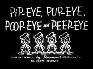 16mm Animated Cartoon Pipeye,  Pupeye,  Poopeye&peepeye Great Popeye Print