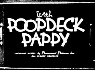 16mm Animated Cartoon Popeye " With Poopdeck Pappy " Great Print