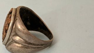 Vintage Sterling Silver WWII WW2 U.  S Coast Guard Ring Small size - 3