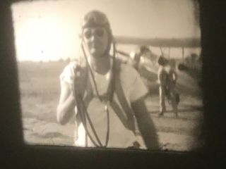 16mm Home Movies 1939 Private Airplane Pilots Sexy Swimsuit Mom Skiing 300’ 2