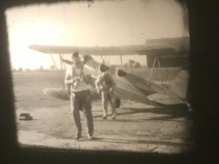 16mm Home Movies 1939 Private Airplane Pilots Sexy Swimsuit Mom Skiing 300’ 4