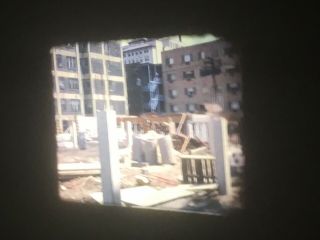 16mm Home Movies Chicago 1950s Torn Down Buildings Slums Fire Trolley 350’ 3