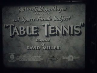 16mm Pete Smith Table Tennis Mgm Short
