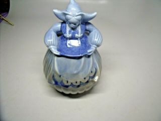 Vintage Red Wing Pottery “katrina” Blue Ceramic Dutch Girl Cookie Jar