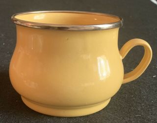 Vintage Mackenzie Childs Victoria & Richard Mustard Enamelware Enamel Mug Cup