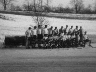16mm Movie Home Film Lake Placid York Ice Hockey & Men 