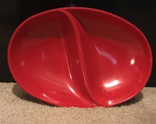 Carleton For Gracious Living Red Melmac 8x11 " Divided Dish