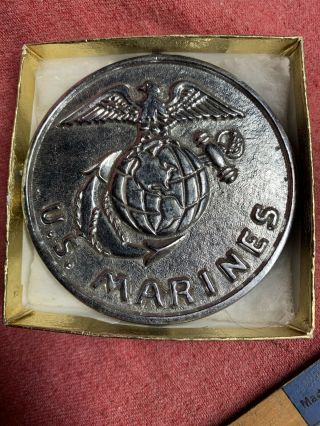 Vintage Metal Plate U.  S.  M.  C.  United States Marine Corps