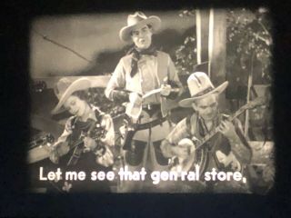 16mm Film Cowboy Songs With Words On Screens