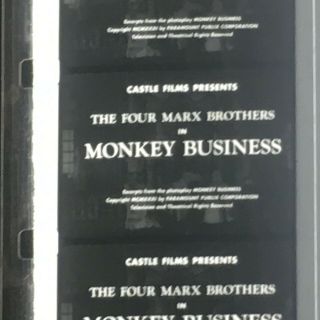 16mm Film Monkey Business Marx Bros.  Castle Films Print Exc.  Cond.