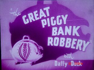 16mm Cartoon: " Great Piggy Bank Robbery " 1946