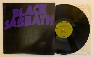 Black Sabbath - Master Of Reality - 1971 Us Press Green Wb Labels Bs 2562 (nm -)