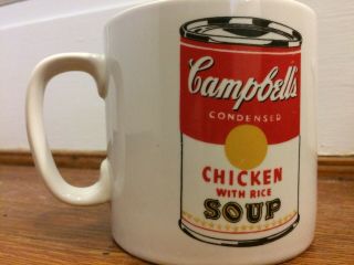 Campbell’s Tomato Soup Can Red Coffee Mug Andy Warhol Block Pop 60 