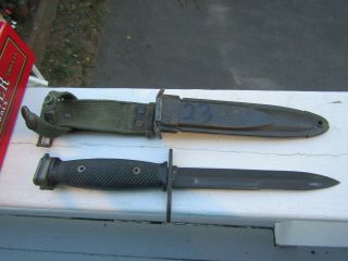 Vintage Us Military Bayonet Knife M8a1 With Sheath