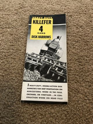 John Deere Killefer 4 Gang Disk Harrow For 1941 Dealer 
