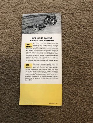 John Deere Killefer 4 Gang Disk Harrow For 1941 Dealer ' s Brochure DCPA5 2
