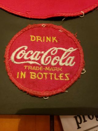 3 " Vintage Coca Cola Drink In Bottles Uniform Jacket Patch