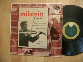 Nathan Milstein Violin Recital Sonata Capitol P 8257 Orig 1954 Ex
