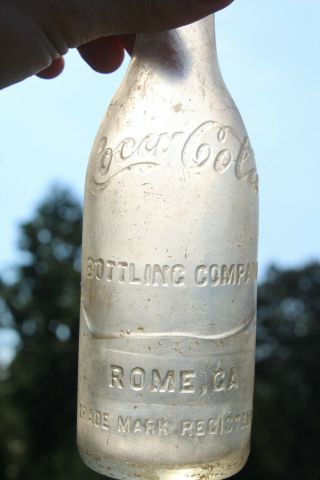 Rome Georgia Straight Side Coca Cola Bottle Ga Shoulder Script Rare