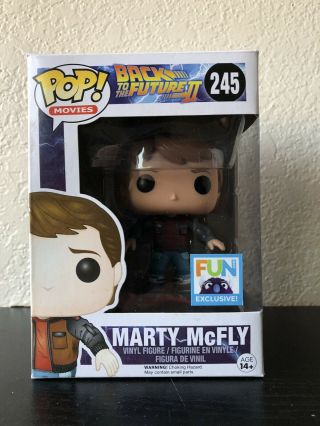 Funko Pop Vinyl Marty Mcfly 245 Fun Exclusive Back To The Future Movies Read