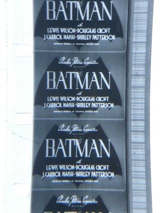 16mm Sound B/w Serial Batman Complete All 15 Chapters 1943 Vg