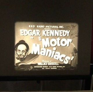 Vintage 16mm Edgar Kennedy Movie Film Short Motor Maniacs Sound B/w 1940 