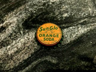 Vintage Sun Glo Orange Soda Beverage Soft Drink Cork Bottle Cap / Crown