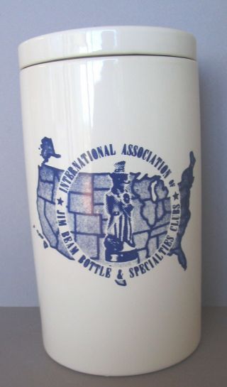 White China Cookie Jar With Fox Logo By International Jim Beam,  Box