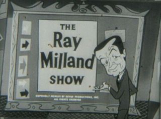 16mm The Ray Milland Show - 1954.  Stagestruck B/w 1/2 Hour Tv Show.