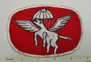 Rok Korean Army Pegasus Flying Horse Parachute Patch On Red Older Korea Made