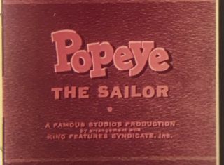 16mm Film Cartoon: Popeye - " Cooking With Gags " | Color & Sound