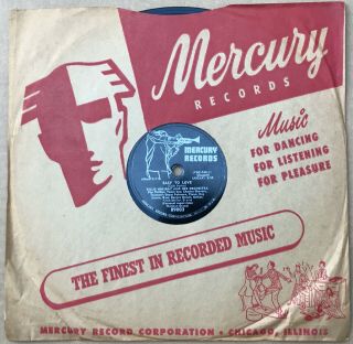 78 Rpm Billie Holiday - Easy To Love/you Turned The Tables On Me Mercury 89003 E -