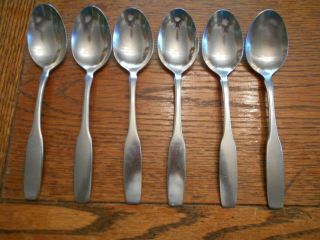 6 Community Stainless Paul Revere Pattern Place Or Oval Soup Spoons Oneida 2637